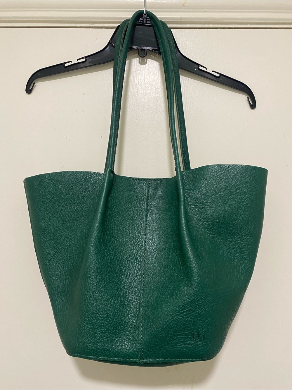 Portland Leather Goods Large Green 'Almost Perfect’ Devan Bucket Tote
